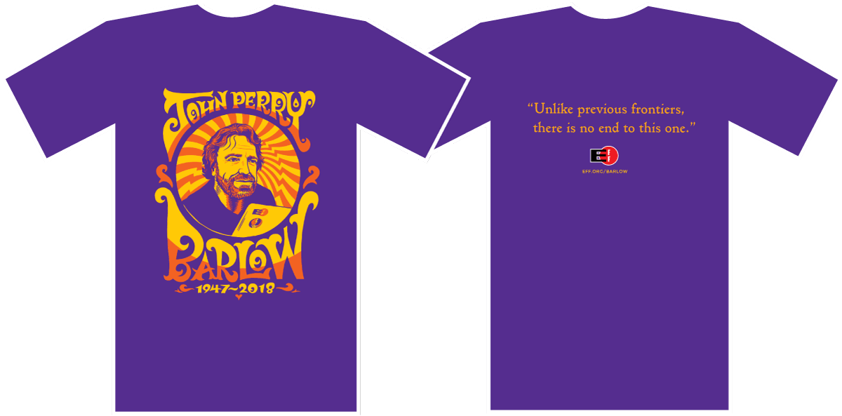 Unlike previous frontiers, there is no end to this one.' Barlow T-Shirt