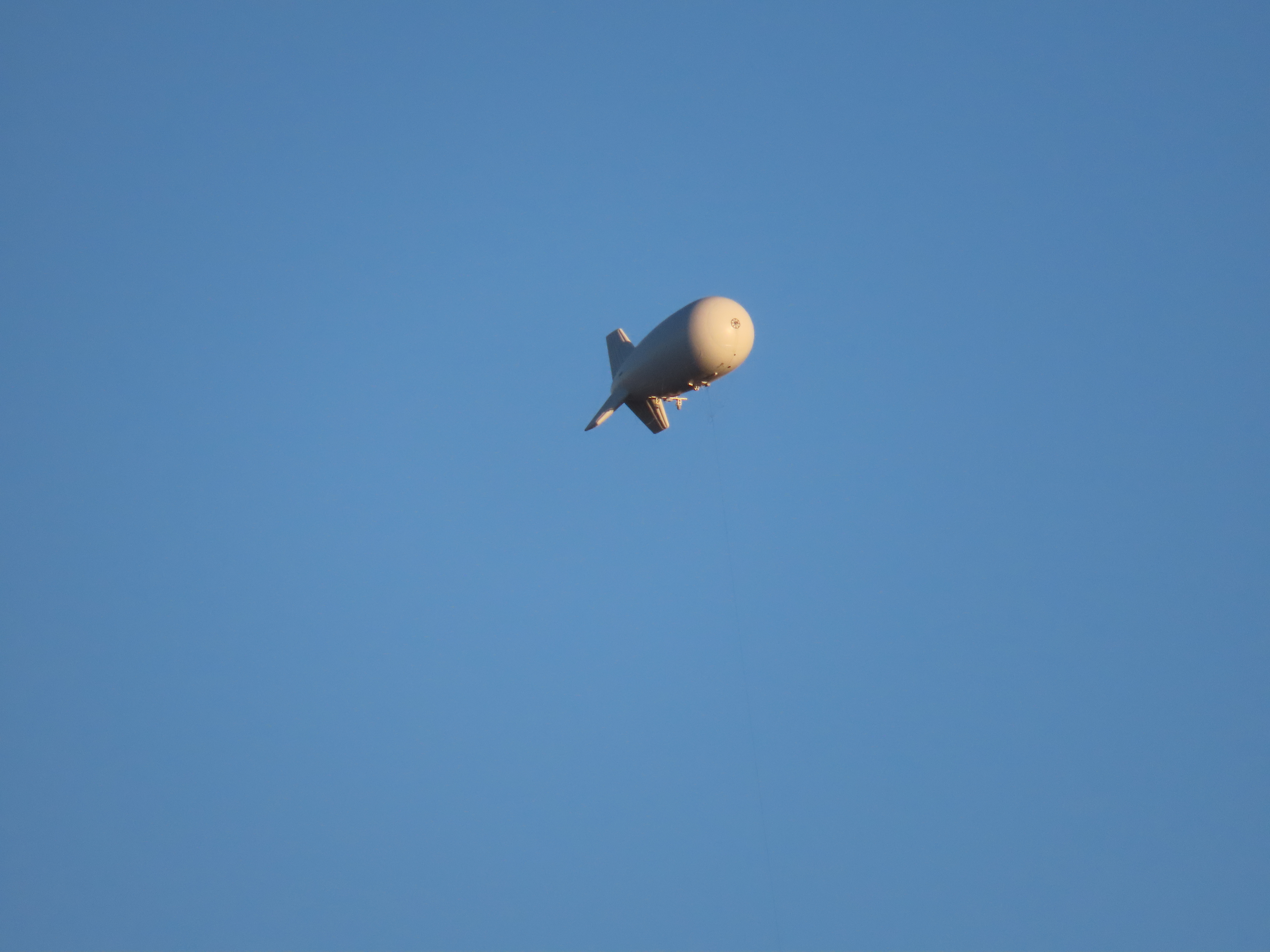 A Tactical Aerostat flying over State Road 9, Luna County, NM A Tactical Aerostat flying over State Road 9, Luna County, NM